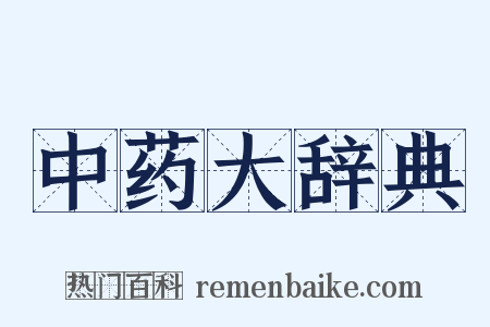 中药大辞典是什么意思的图片